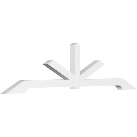 Ekena Millwork Vanguard Architectural Grade PVC Gable Bracket, 108"W x 27"H x 4"D x 4"F, 6/12 Pitch GBP108X27X0404VAN00